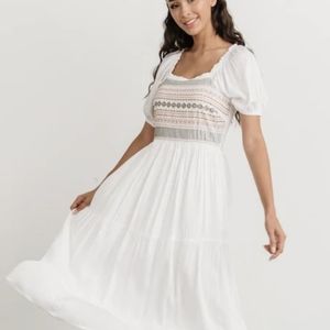 Baltic Born Newcastle Embroidered Midi Dress